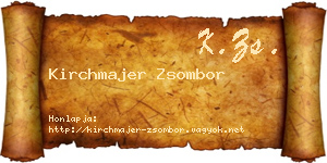 Kirchmajer Zsombor névjegykártya